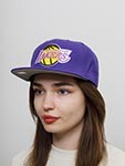 Бейсболка MITCHELL NESS арт. HHSF2990-LALYYPPPPURP Los Angeles Lakers NBA (фиолетовый / желтый)